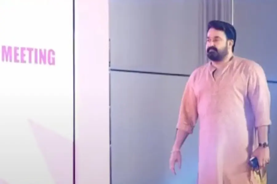 Actor Mohanlal at AMMA General Body meeting