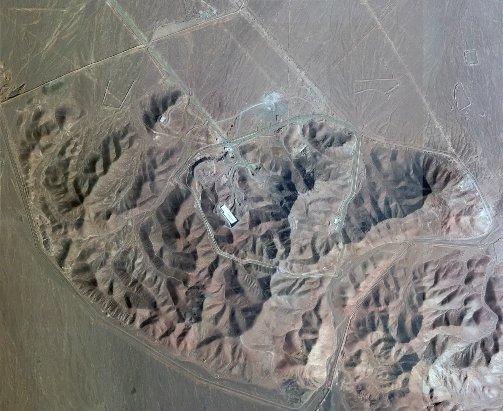 This satellite picture by Planet Labs PBC shows Iran's underground nuclear enrichment site at Fordo | AP
