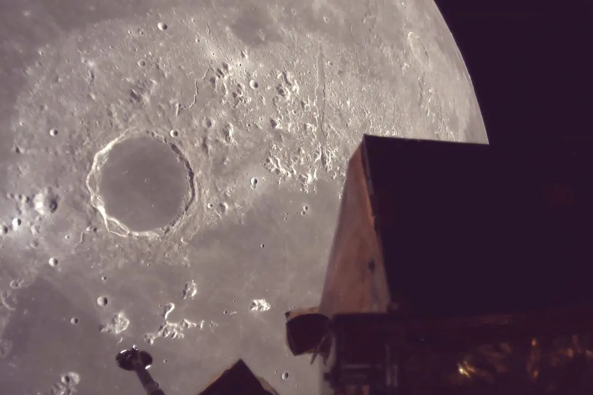 This image provided by ispace, inc. shows the Resilience lander circling the moon, June 4, 2025 (Photo: AP)