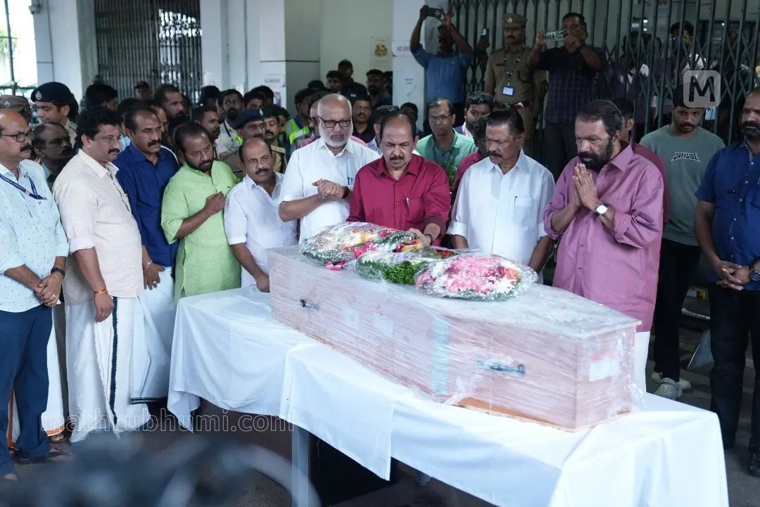 Mortal remains of Ranjitha at Thiruvananthapuram airport | Photo: Mathrubhumi