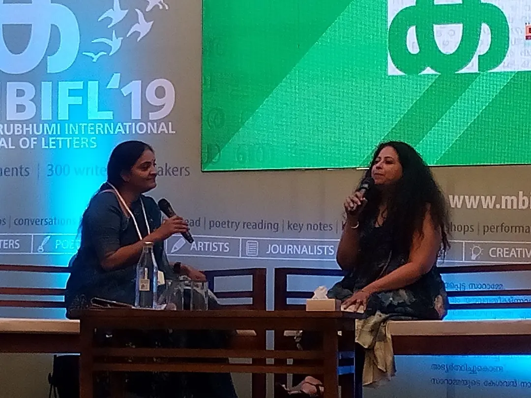 Saraswathy Nagarajan and Anita Nair during the conversation.