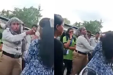‘Acted like a mother’: Constable slaps girl over triple-seat riding, later apologises | WATCH