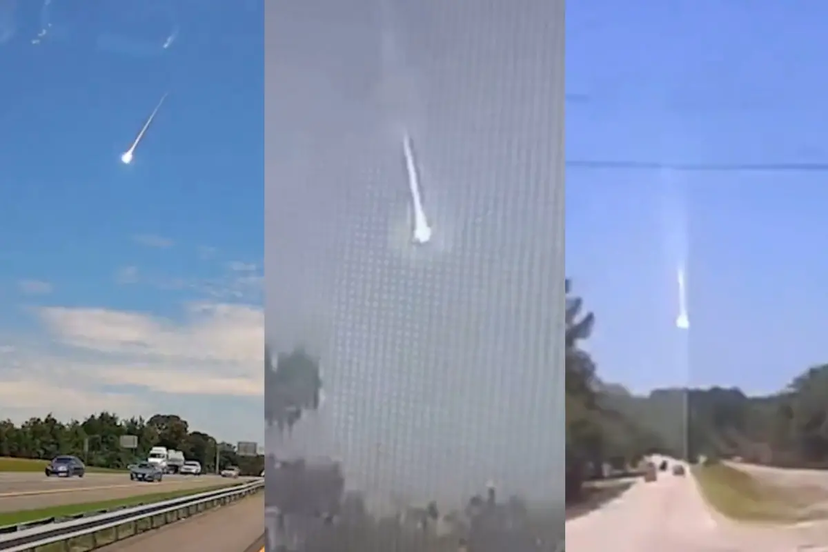 Dashcam and doorbell footage of fireball | Photo: X