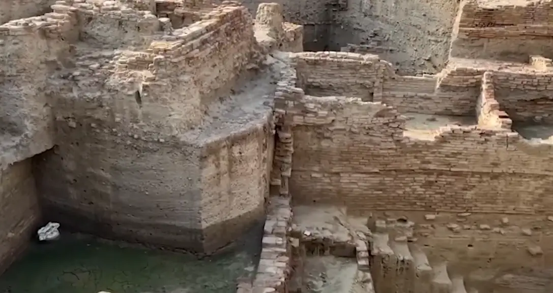 Ancient structures unearthed by ASI at Bahaj village in Rajasthan, believed to be part of a 2,000-year-old civilisation | IANS