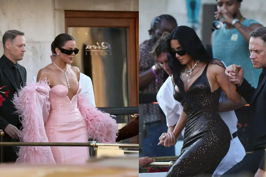 ‘She always can’t walk!’ Kim and Khloé Kardashian turn heads at Bezos-Sanchez wedding | PHOTOS