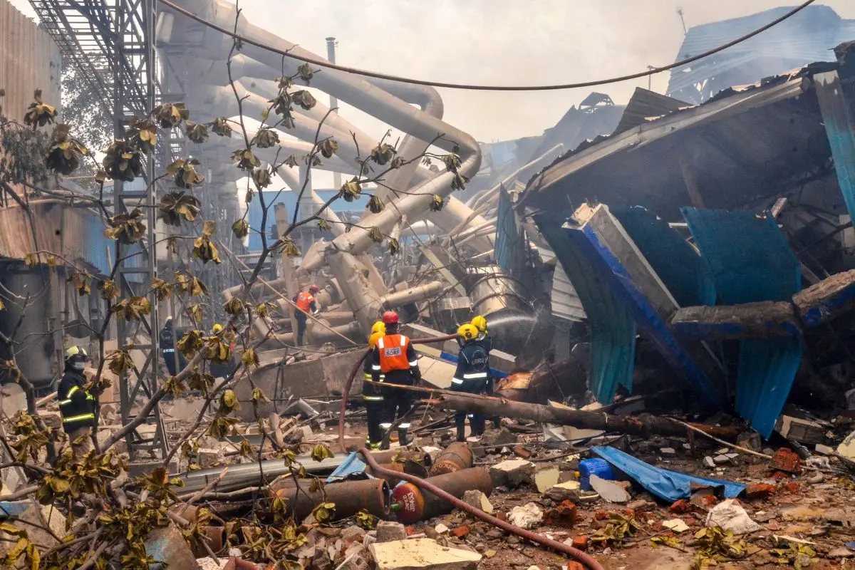 The blast, suspected to have been triggered by a chemical reaction, occurred while nearly 90 workers were on site (Photo: PTI)