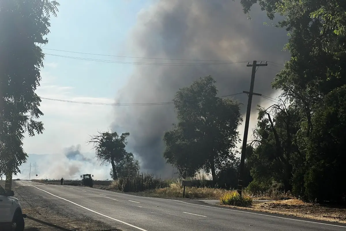 Massive plume of black smoke soared into the sky after the fireworks facility in California exploded