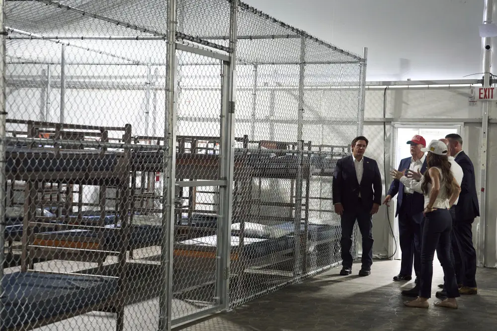 President Donald Trump visits 'Alligator Alcatraz' | AP