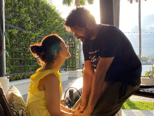 Nayanthara and Vignesh. Photo:Instagram/wikkiofficial