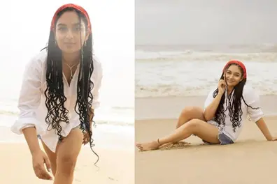 Actress Prayaga Martin’s blissful moments from Marari beach in Alappuzha goes viral