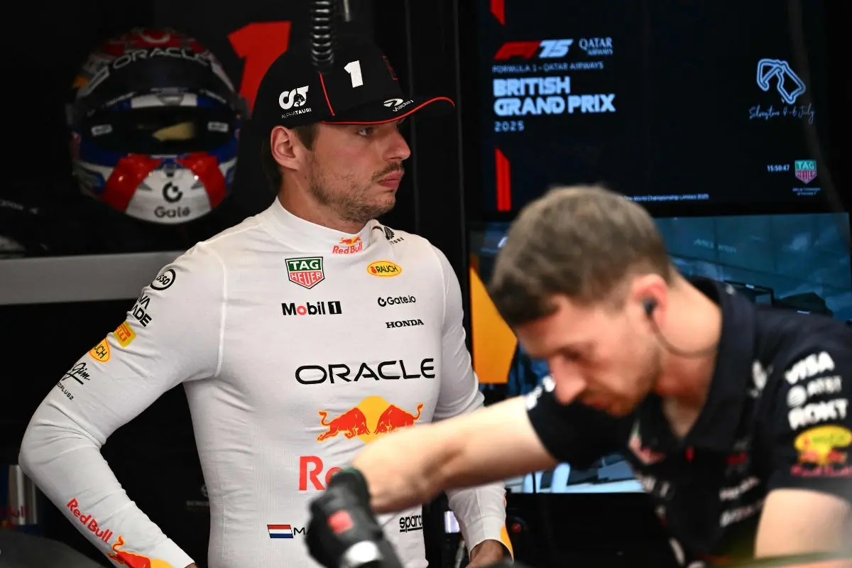 Red Bull Racing's Dutch driver Max Verstappen looks on before the second practice session ahead of the Formula One British Grand Prix at the Silverstone motor racing circuit in Silverstone | AFP