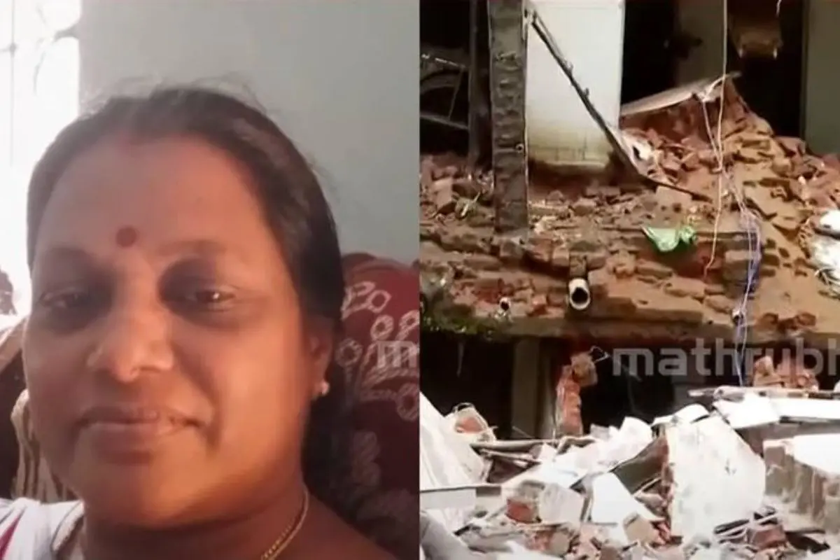 Bindu; The remains of collapsed Kottayam Medical College building