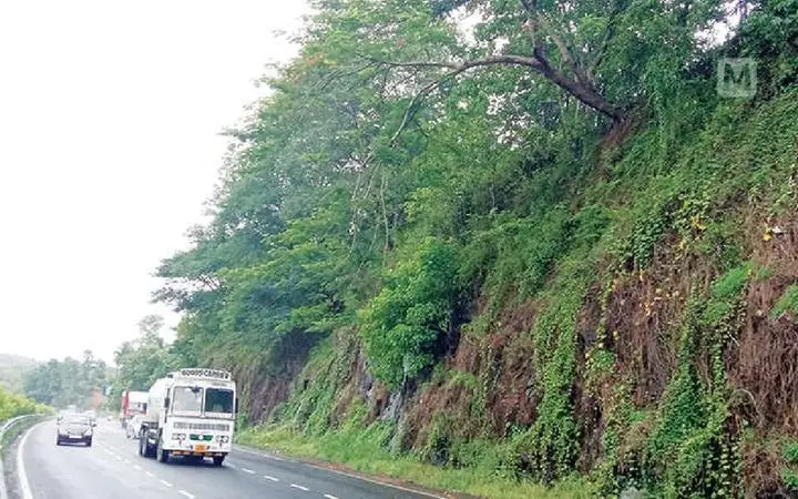 One of the locations along the Vadakkencherry-Mannuthy six-lane highway where safety measures should have been arranged to prevent landslides