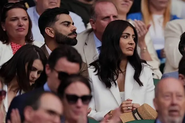 Virat Kohli and Anushka Sharma at Wimbledon