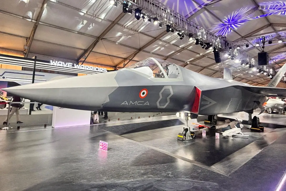 A model of AMCA at Aero India