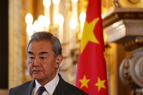 China's Foreign Minister Wang Yi during a joint press conference with his French counterpart after a meeting at the Ministry for Europe and Foreign Affairs in Paris | Photo: AFP
