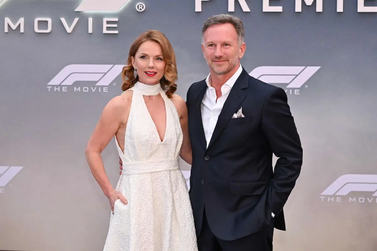 British singer Geri Halliwell and her husband Principal of Red Bull Racing Christian Horner attend the world premiere of 'F1' at Times Square in New York in June. | Photo: AFP