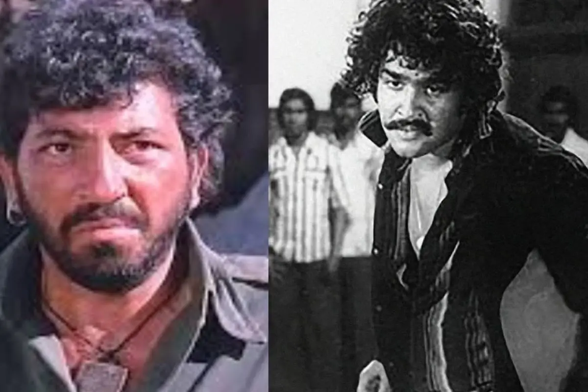 From (L) Amjad Khan in 'Sholay', Mohanlal from 'Manjil Virinja Pookkal' | Photos: X