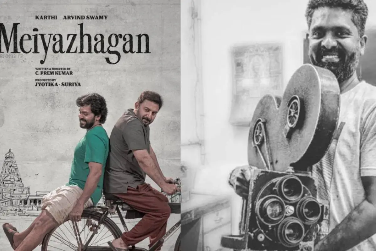 Poster of 'Meiyazhagan'; Prem Kumar | Photos: Instagram/X