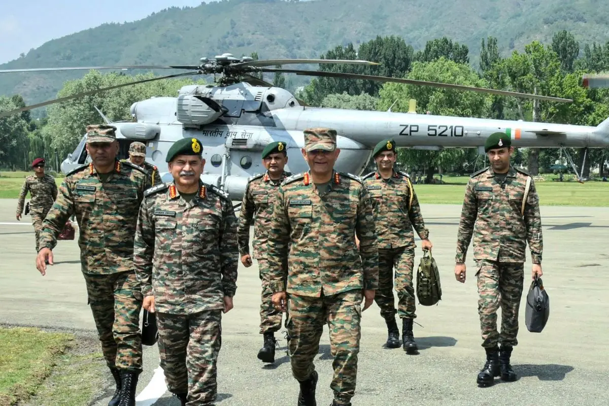 Chief of Army Staff General Upendra Dwivedi arrived for a review of the security grid in the Kashmir region and assessment of preparedness for the upcoming Shri Amarnath Yatra 2025, on June 22| Photo: ANI