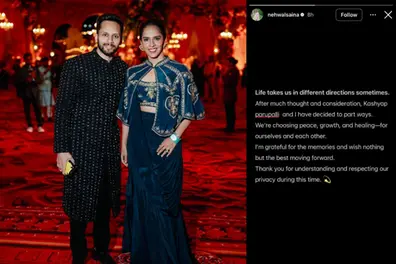 ‘Life takes us in different directions…’: Saina Nehwal, Parupalli Kashyap part ways after nearly 7 years of marriage