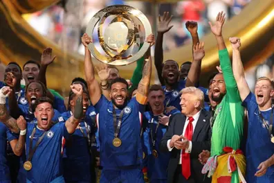 Cole Palmer 'surprised' by Trump at Chelsea's Club World Cup trophy ceremony | WATCH