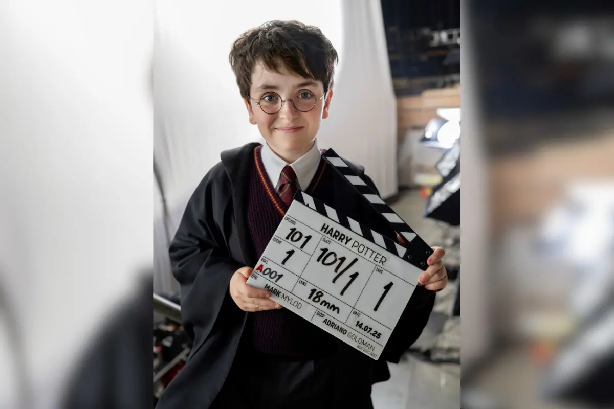Dominic McLaughlin dons the Hogwarts robe as filming begins for HBO's upcoming Harry Potter series | Photo: AP