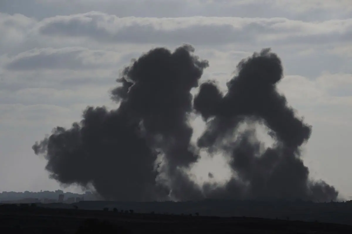 Smoke from Israeli bombardment of the northern Gaza Strip near the Israel-Gaza border is seen from southern Israel | AP