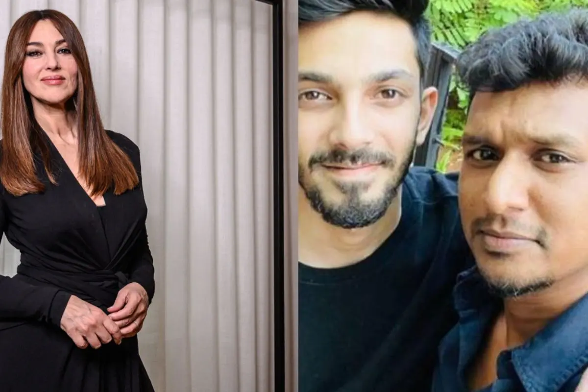 From (L) Monica Belluci; Anirudh and Lokesh | Photos: Agencies/X
