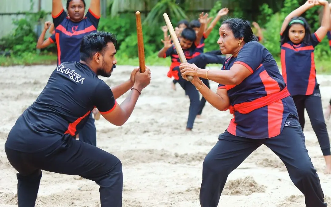 K Geethamani at the training arena