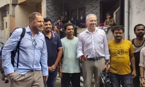 A team of experts from the Italian luxury fashion brand Prada visited Kolhapur, Maharashtra, to interact with artisans and assess the local footwear manufacturing process | Photo: PTI