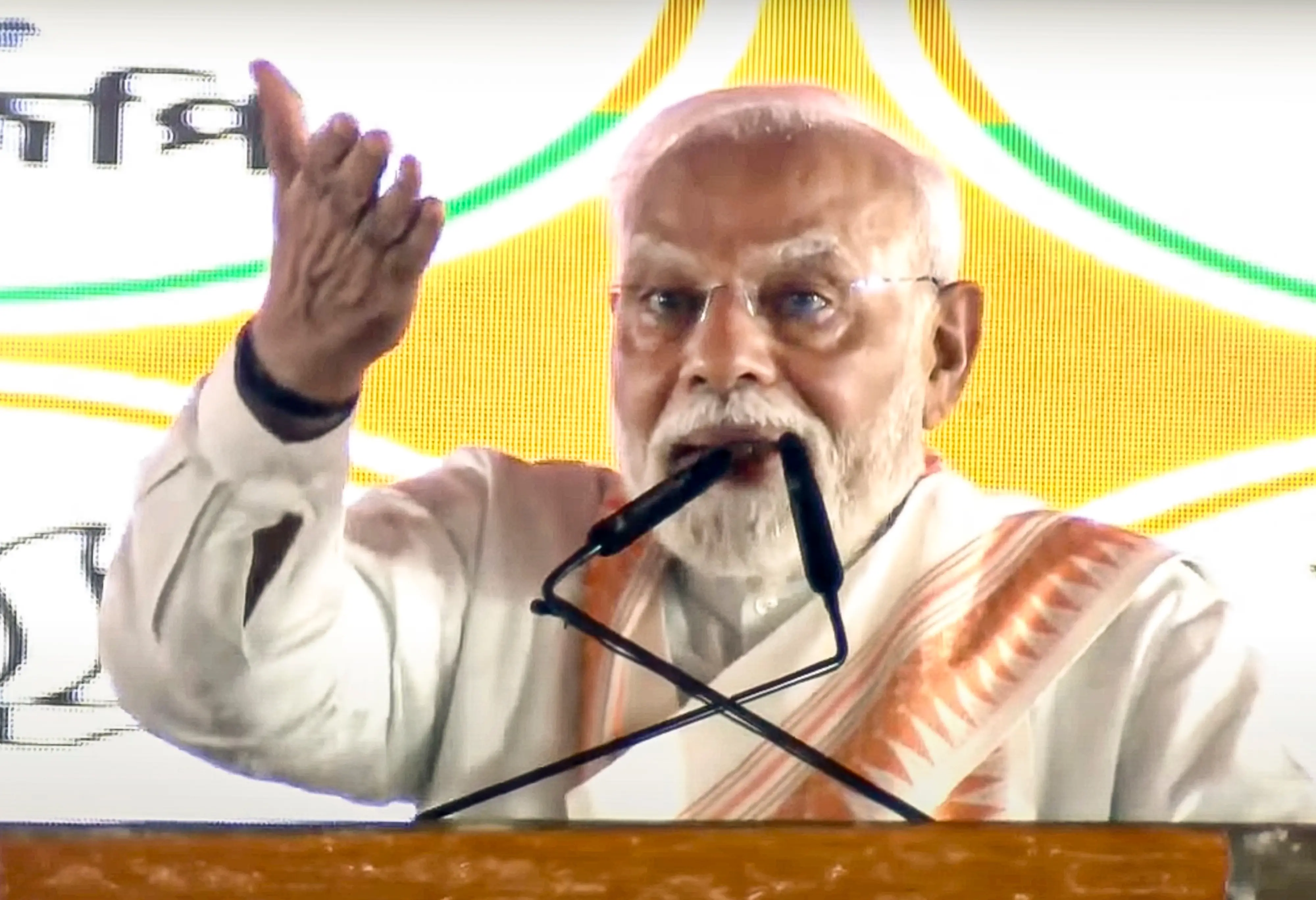 Prime Minister Narendra Modi addresses a public meeting in Durgapur, Paschim Bardhaman district, West Bengal | PTI