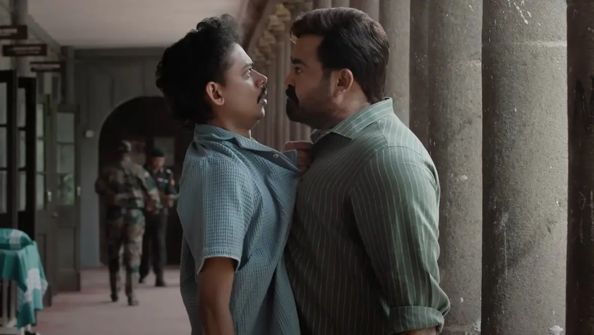 Sangeeth Prathap and Mohanlal in Hridayapoorvam