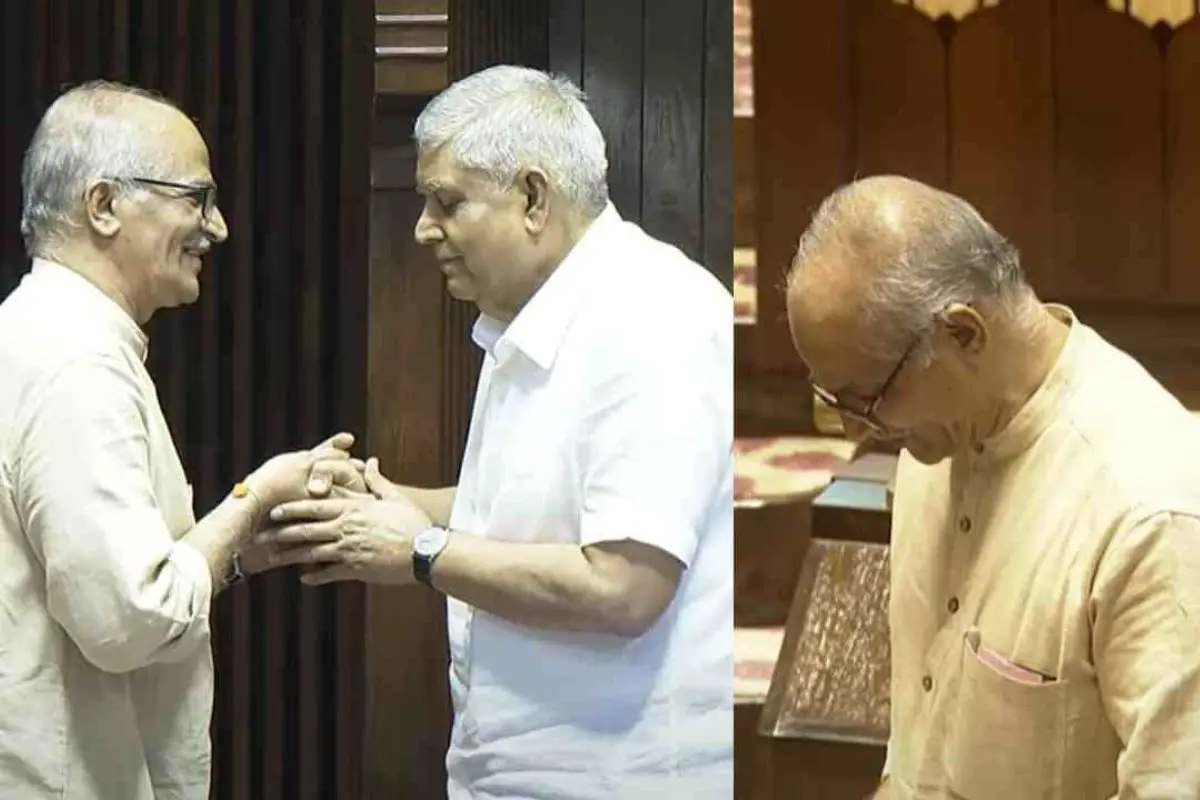 C Sadanandan with Vice President;  he while taking oath