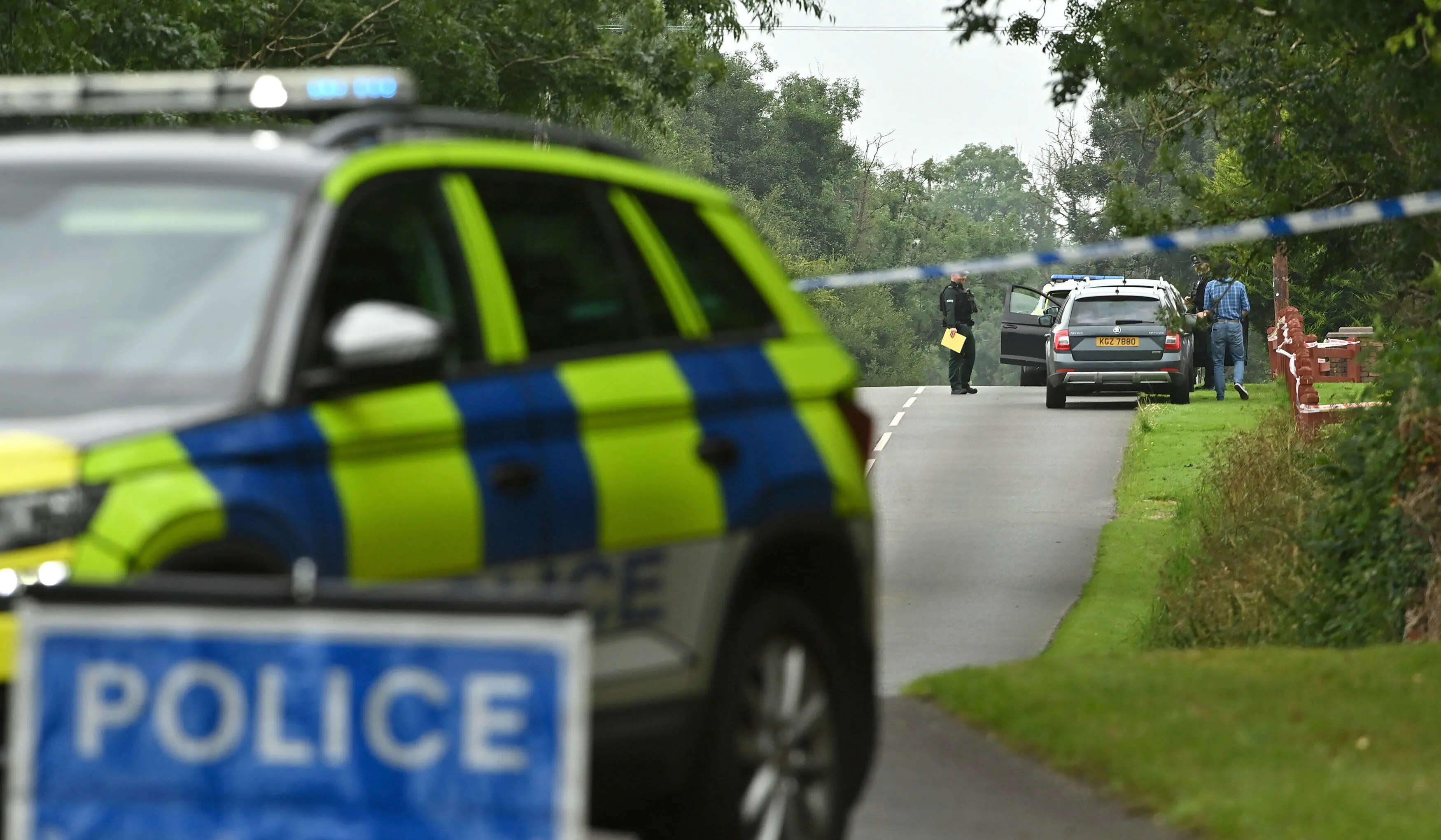 The scene in the Drummeer Road area of Maguiresbridge, Northern Ireland, after a shooting incident | Photo: Oliver McVeigh AP