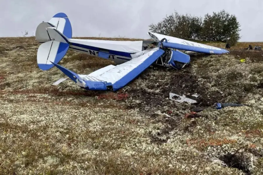 crash site of the Piper PA-18