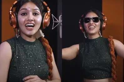 Actress Gayathri Suresh turns singer for horror thriller ‘Thayyal Machine’ | WATCH