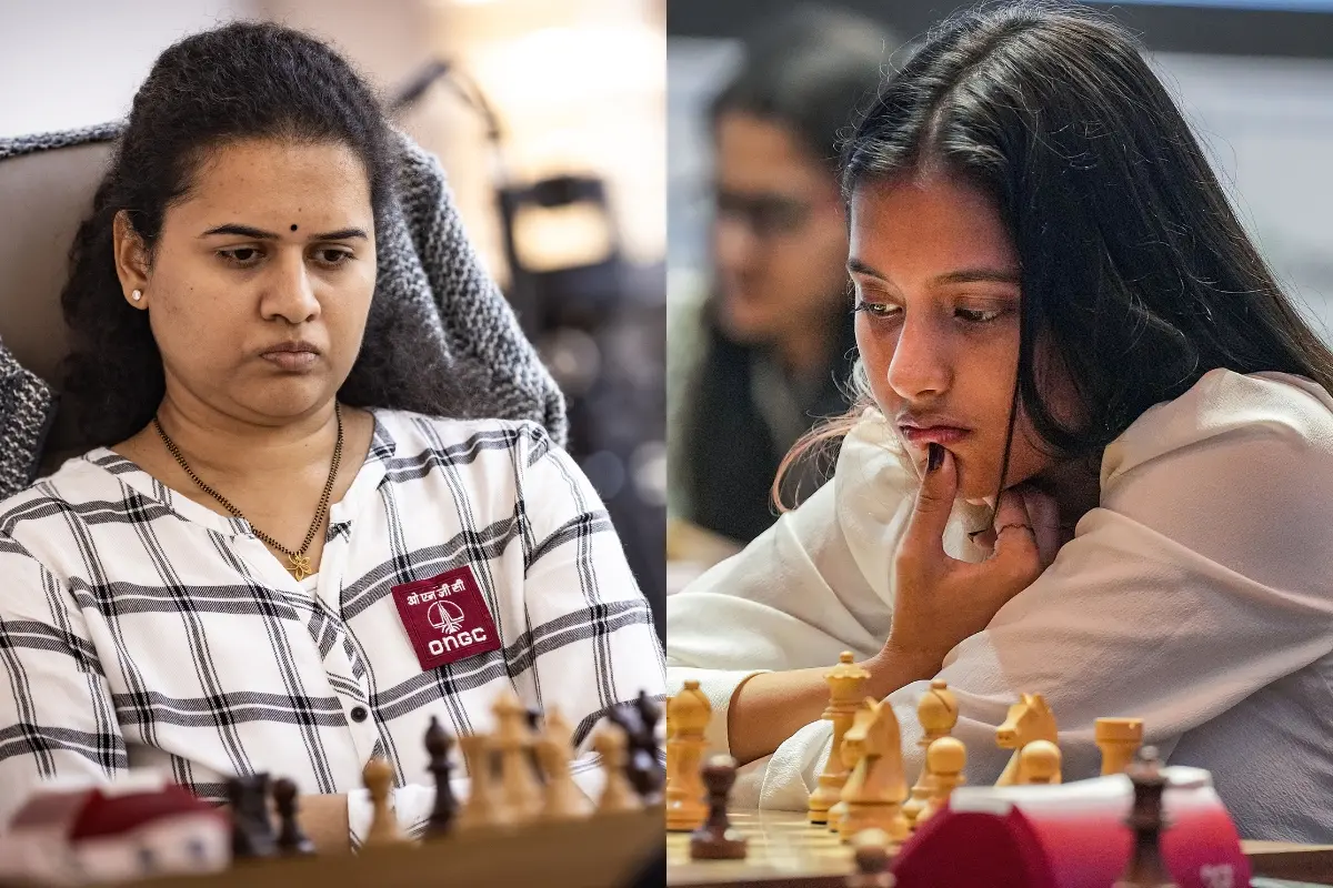 Koneru Humpy and Divya Deshmukh | Photo: PTI