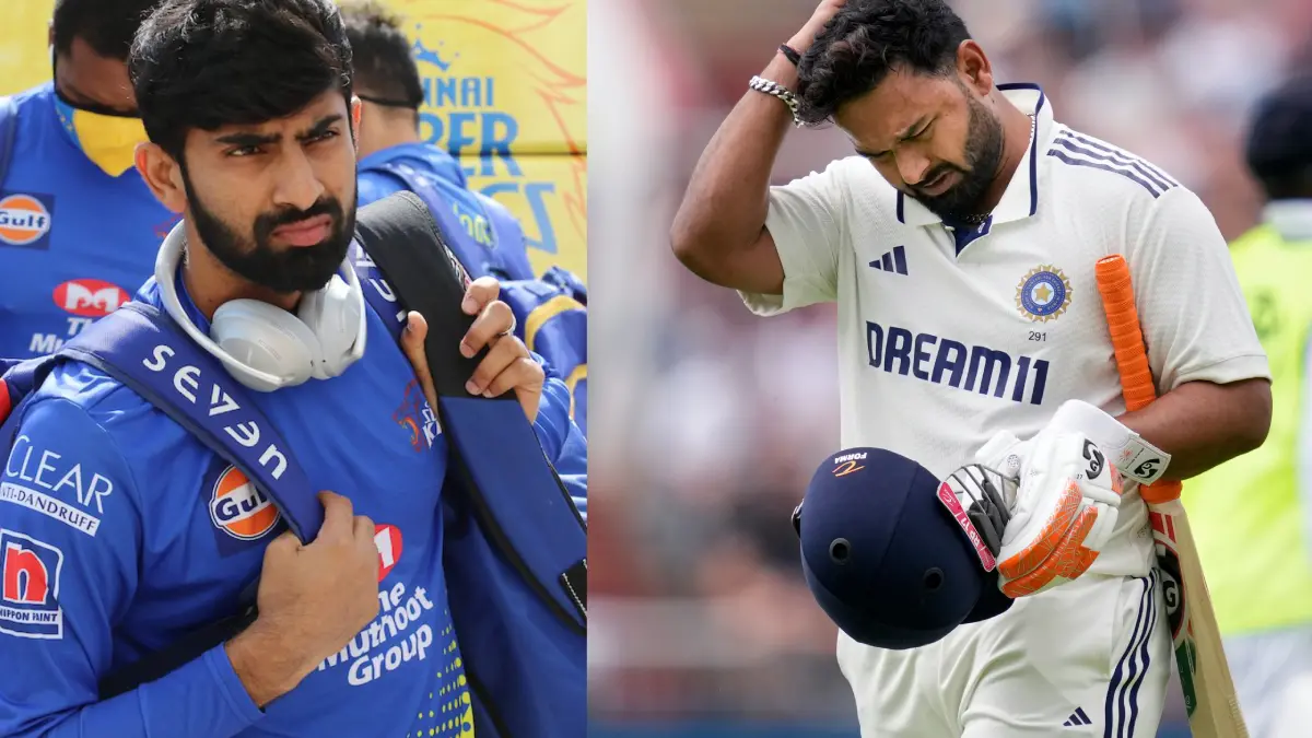 From (L)  Narayan Jagadeesan, Rishabh Pant | Photos: X/Agencies