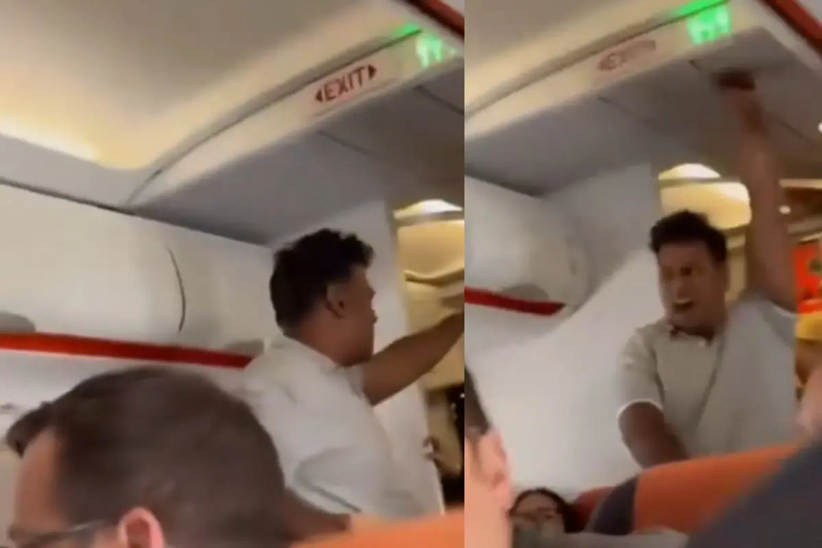 Passenger shouting threats mid-flight on an EasyJet plane from London to Glasgow