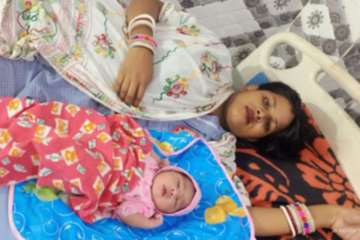 Radha Devi, a 20-year-old woman from Vaishali in Bihar, went into premature labour aboard the 'Shri Sai' sleeper coach bus bound for Ranchi. Photo: IANS