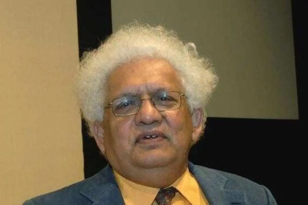 Lord Meghnad Desai, renowned economist and thinker, pictured during a lecture at the London School of Economics. Photo: X