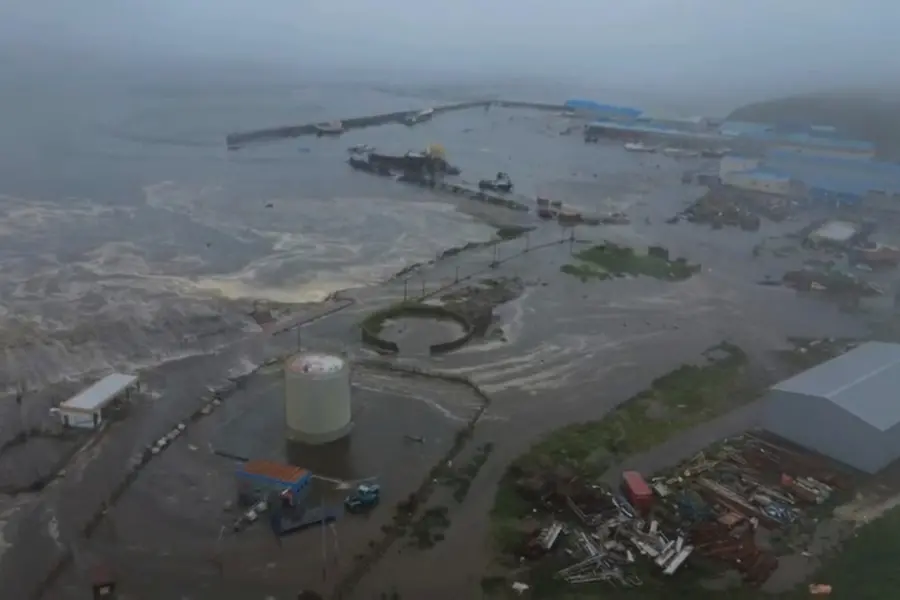 This image taken from a video released by Geophysical Service of the Russian Academy of Sciences