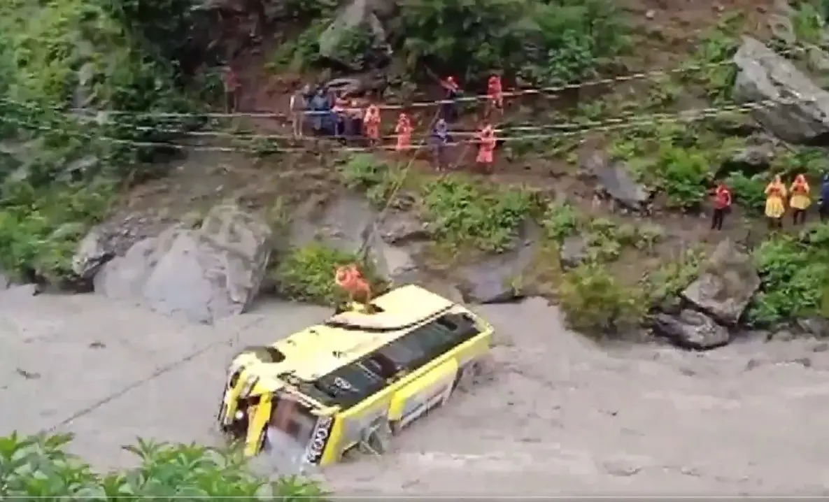 A screengrab from the video showing rescue operations | ANI