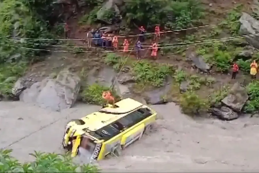 A screengrab from the video showing rescue operations | ANI