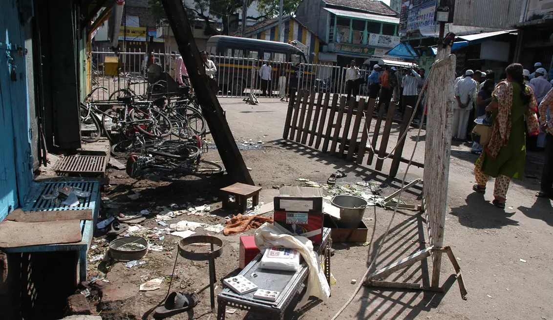 The scene of the blast site is pictured in Malegaon, some 175 miles (280 kilometres) northeast of India's financial hub Mumbai | File photo: AFP
