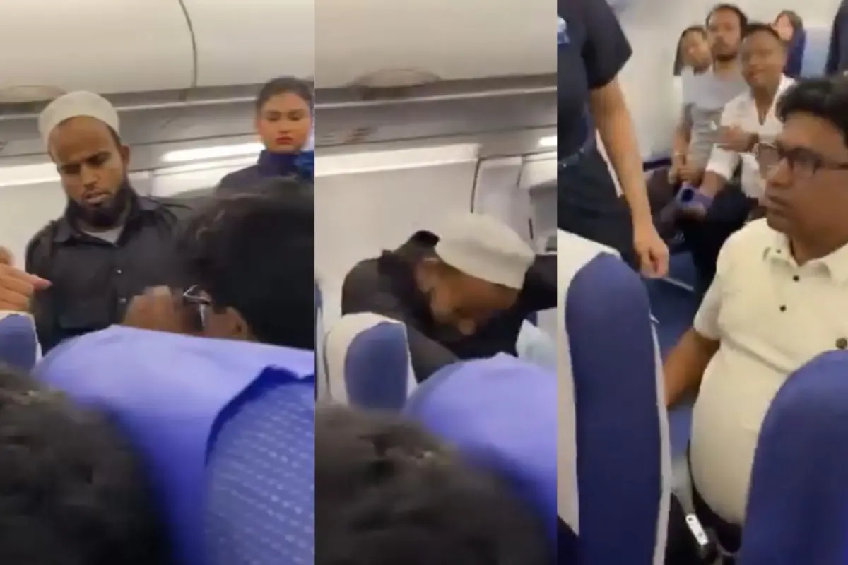 Visuals of the incident in IndiGo flight (Screengrab: X)