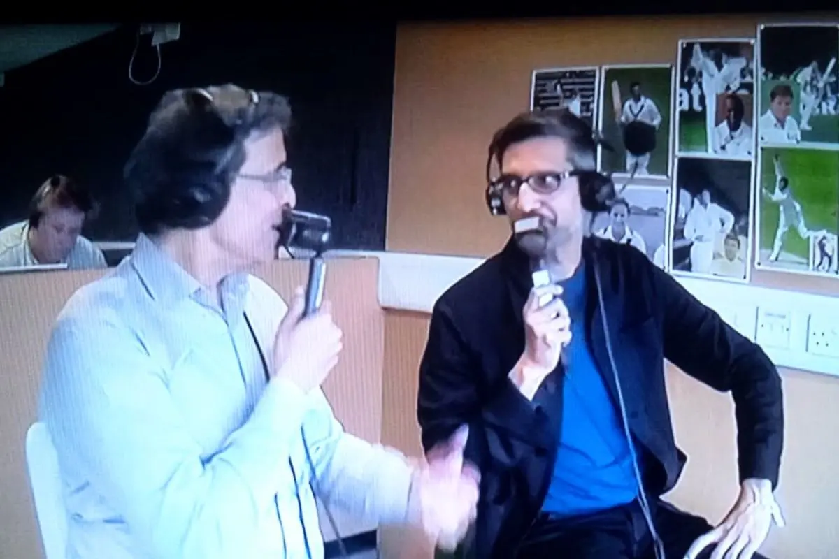 From (L) Harsha Bhogle and Sundar Pichai | Screengrab/X