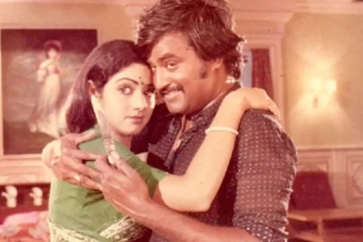 Rajinikanth and Sridevi in a rare candid moment-two icons, one untold love story. Photo: X