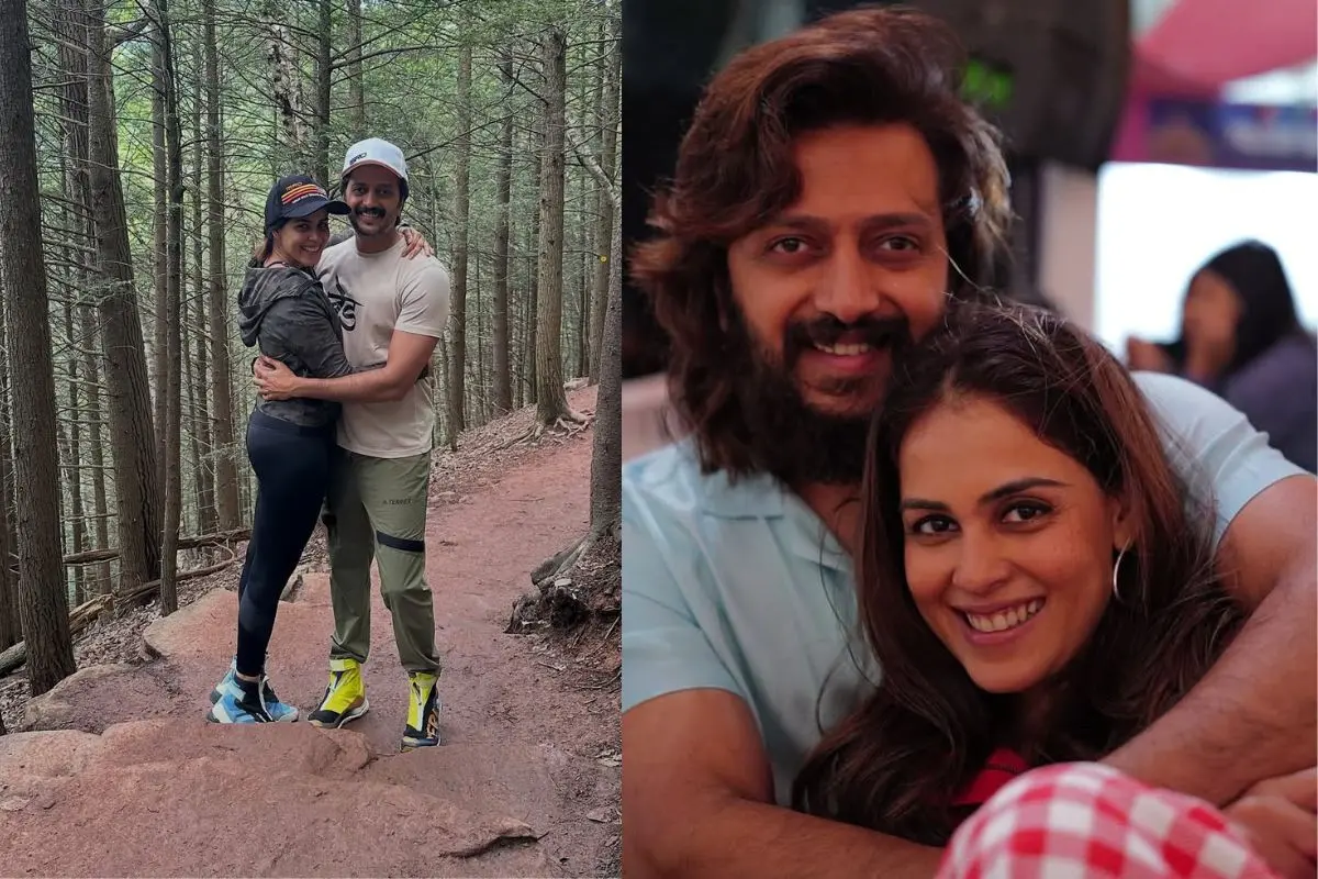 Genelia and Riteish Deshmukh share candid moments of love and laughter - partners in life, love, and endless leg-pulling. Photos: Instagram@riteishd